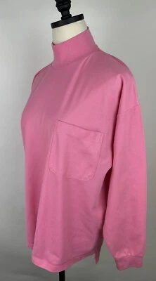 Top vintage años 90 HUNT CLUB cuello falso MUJER M chicle rosa cuadrado manga larga DEFECTUOSO Foto 1 de 4