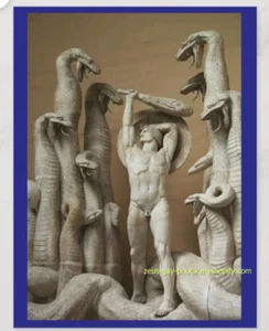 POSTAL / Rudolph TEGNER / Hércules + la Hidra, 1918 - Imagen 1 de 2