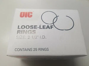 Ordnerringe 2-1/2" 50 Ringe 2 Kartons NEU! Silber OIC 99705 - Bild 1 von 5