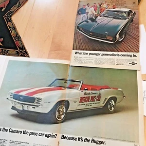 2 anuncios de autos vintage de la revista Camero de la década de 1960 - Imagen 1 de 4