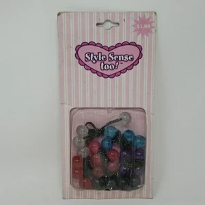 Bobbles Ponytail Holders VTG New NOS Y2K Hair Accessory Balls Style Sense Too - Picture 1 of 5