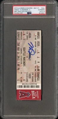 Mike Trout SIGNED Hits for Cycle Ticket Stub 5/2/13 LA Angels PSA 10 AUTOGRAPH - Image 1 of 2