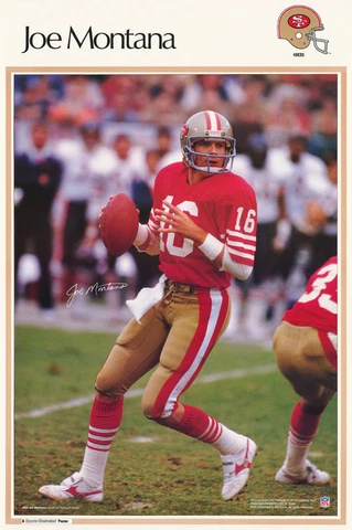 POSTER: NFL FOOTBALL: JOE MONTANA - SAN FRANCISCO 49'ERS -FREE SHIP #4234 RC12 F Cover