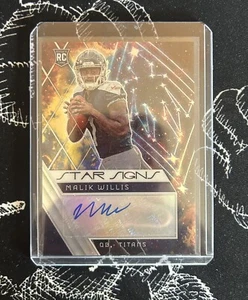 Malik Willis Auto Star Signs SP 2022 Panini Phoenix Rookie RC Titans - Bild 1 von 2