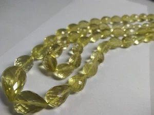 AAA Zitrone Topas Träne facettiert Statdrill 7,5X11-9X15 mm Perlen 6 Zoll Stränge - Bild 1 von 3