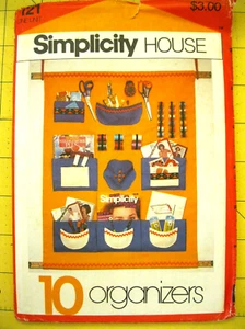 Simplicity 0121 ten HOUSE ORGANZIERS uncut 1981 fabric sewing pattern - Picture 1 of 3
