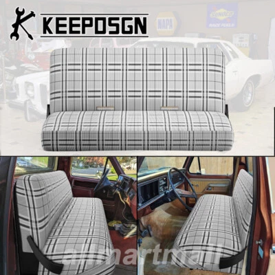 Cubiertas de asiento de banco con manta de sillín de coche antiguo tamaño completo trasero para Pontiac Grand Prix Foto 1 de 4