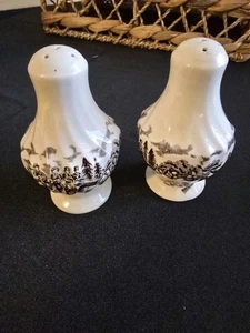 Vintage Myott Mail Staffordshire England Salt And Pepper Ironstone - Picture 1 of 10