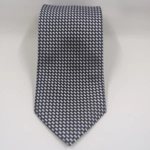 Alexander Julian Colours Necktie Hand Made Silver Black Geometric Dress 63.5x3 - Picture 1 of 8