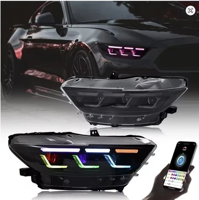 Faros LED S650 2015 2016 2017 estilo Ford Mustang RGB envío gratuito desde Estados Unidos Foto 1 de 4