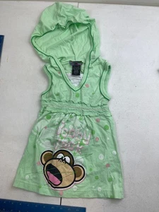 Vestido con capucha Bobby Jack niñas talla 7 pequeño verde menta - Imagen 1 de 6
