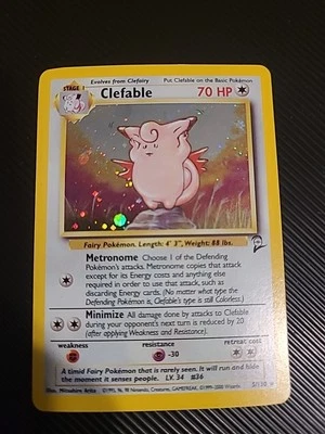Clefable - 5/130 - Pokemon Base Set 2 Holo Rare Vintage WOTC NM/LP - Image 1 of 3