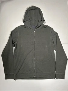 Vuori Hoodie Mens Medium Green Performance Waffle Zip Thermal Hiking Gym - Picture 1 of 11