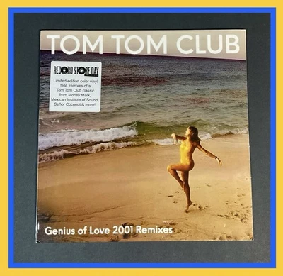Tom Tom Club – Genius Of Love 2001 Remixes LP On Blue Marble Vinyl Talking Heads - Image 1 of 4