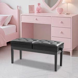 Klavierbank 2-Sitzer Höhenverstellung Klavierbank mit integriertem Stauraum - Bild 1 von 15