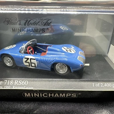 MINICHAMPS 1/43 PORSCHE 718 RS60 24h LE MANS 1960 KERHUEN / LACAZE USA Boxed - Image 1 of 4