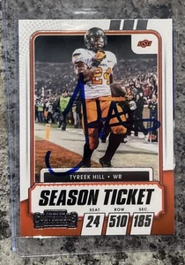 Tyreek Hill On Card Biglietto Stagione Panini Autografato Su Card Auto Con Certificato di autenticità - Foto 1 di 2