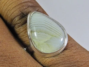 Natural Botswana Agate 925 Solid Sterling Silver Ring Size US-6 l088 - Picture 1 of 10