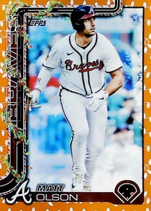 2025 TOPPS HOLIDAY GOLD LIGHTS SP H15 MATT OLSON ATLANTA BRAVES - Picture 1 of 2