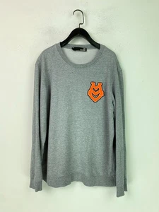 Love Moschino Grey Plain Logo Sweatshirt Crew Neck Long Sleeve UK L - Picture 1 of 11