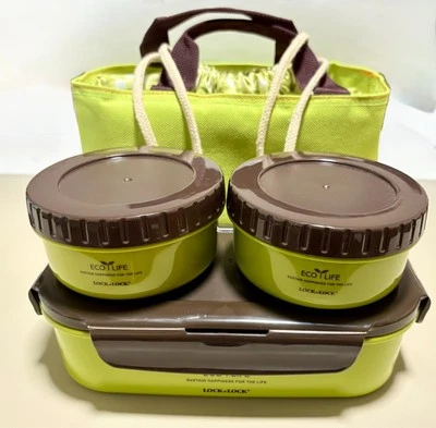 Nutrilite Lock n Lock Leakproof Lunch Box Set with Insulated Drawstring Case - Image 1 of 4