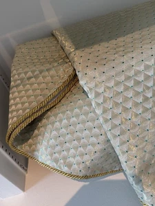 Martha Stewart 2002 Árbol de Navidad Falda Oro Verde Ribete Trenzado Nuevo - Imagen 1 de 8