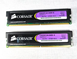 Corsair XMS2 1GB (2x512MB) DDR2 PC2-6400 800MHz Desktop RAM Memory Kit Used - Picture 1 of 2