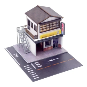 1/64 Scale Diorama Japanese Dry Cleaners Shop Scene Model with LED for Car Model - Picture 1 of 3