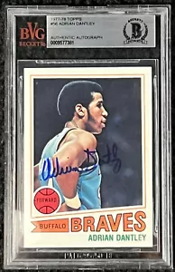 1977 Topps #56 Adrian Dantley RC HOF Slabbed Signed Card BAS Beckett - Picture 1 of 2