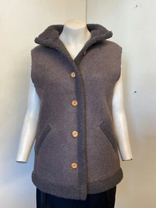 Chaleco polar marrón Hawkshead bolsillos con cierre de botones - talla 14 - ¡Fabuloso! - Imagen 1 de 4