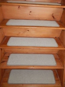 14-STEP-9'' x 30'' landing 30'' x 30'' -Stair-Treads Staircase WOVEN WOOL . - Picture 1 of 5
