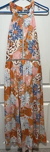 ZESICA Womens Long Halter Neck Floral Print Backless Split Beach Maxi Dress XXL - Picture 1 of 3