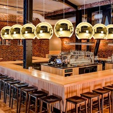 Bar Pendant Light Kitchen Pendant Lighting Gold Glass Lamp Home Ceiling Light