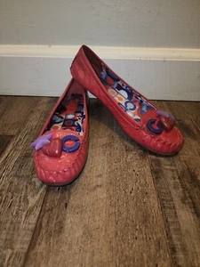 Coach Heart Star Red/Hot Pink Purple Slip On Flats Shoes Loafers Size 7.5B Rare - Picture 1 of 8