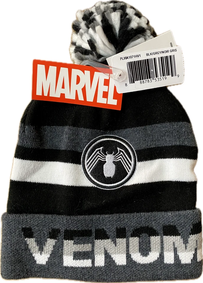 Sombrero Tuque Venom Rayas Con Puño Pom Maravillosos Gorros Marvel **Nuevo** Foto 1 de 1