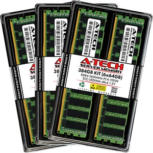 384GB 6x 64GB PC4-2400 LRDIMM ASUS RS700-E8-RS4/V2 RS700-E8-RS8/V2 Memory RAM - Picture 1 of 5