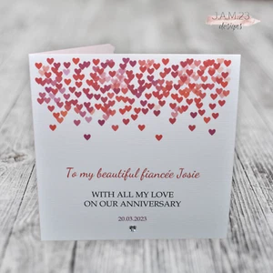 Personalised Anniversary Card Wife Girlfriend Fiancée Partner - Picture 1 of 9