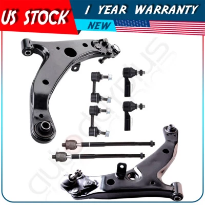 For 1996-2002 Toyota Corolla 8Pc Lower Control Arm Tie Rod End Sway Bar End Link - Image 1 of 4
