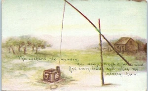 Der Obstgarten und die Wiese, der tief verworrene Wildwald Kunst/Gedicht Postkarte - Bild 1 von 2