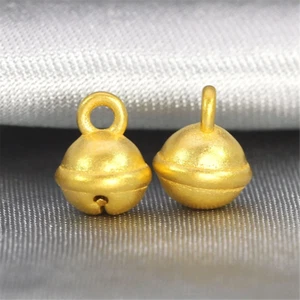 1pcs Fine Pure 999 24K Yellow Gold Women Lucky 3D Small Bell Pendant 0.15-0.2g - Picture 1 of 3