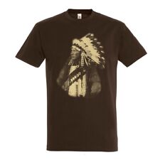 Native American - Man In Ceremonial Garb T-shirt Heavy 190 gsm Birthday Gift