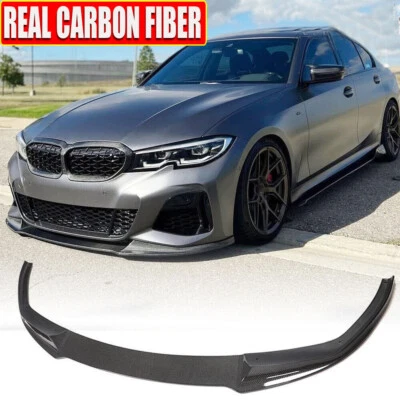 Alerón labial de parachoques delantero de carbono real para BMW Serie 3 G20 G28 M340i 320i 2020-23 Foto 1 de 4