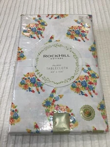 Rockhill Cottage Easter Bunny 60 X 104 Oblong Tablecloth~NEW NIP - Picture 1 of 2