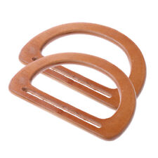 Lovoski 2x Wooden Purse Bag Handle Replacement Holder for Purse Making Brown