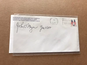 US 1974 Military Cover + USAF HQ Envelope + Gen John Myer Autograph +Original - Picture 1 of 2