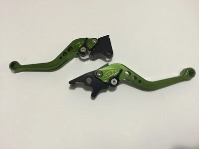 GY6 SCOOTER 150CC ADJUSTABLE BRAKE LEVERS HANDLE DISC & DRUM GREEN - Image 1 of 2