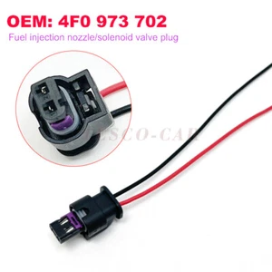 2 Pin WIRING CONNECTOR PLUG HOUSING 4F0973702 For VW AUDI SKODA Fuel Injector - Picture 1 of 10