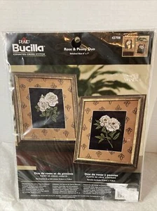 2005 Plaid Bucilla  Rose &  Peony 43706 Cross  Stitch  Kit Sealed  Package - Picture 1 of 14