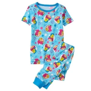 Disney Gymboree Girl Gymmies Blue Little Mermaid Ariel Short Sleeve Pajama Set 7 - Picture 1 of 3