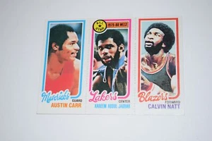 1980 TOPPS BASKETBALL CHECKLIST #200 #8 #61 CARR, ABDUL-JABBAR, NATT   (XMC23) - Picture 1 of 2
